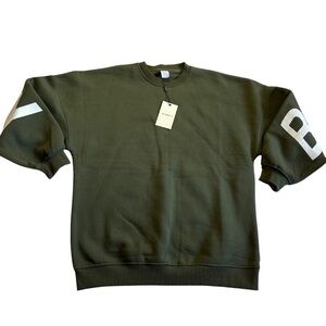 Blakely Clothing Olive Green Logo Crewneck Sweatshirt Streetwear NWT